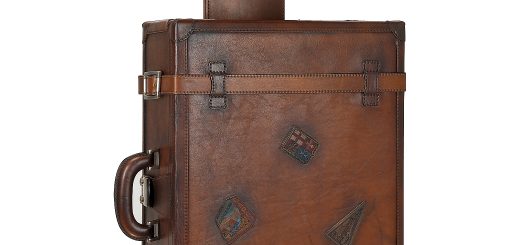 Стильный чемодан для путешествий из натуральной кожи